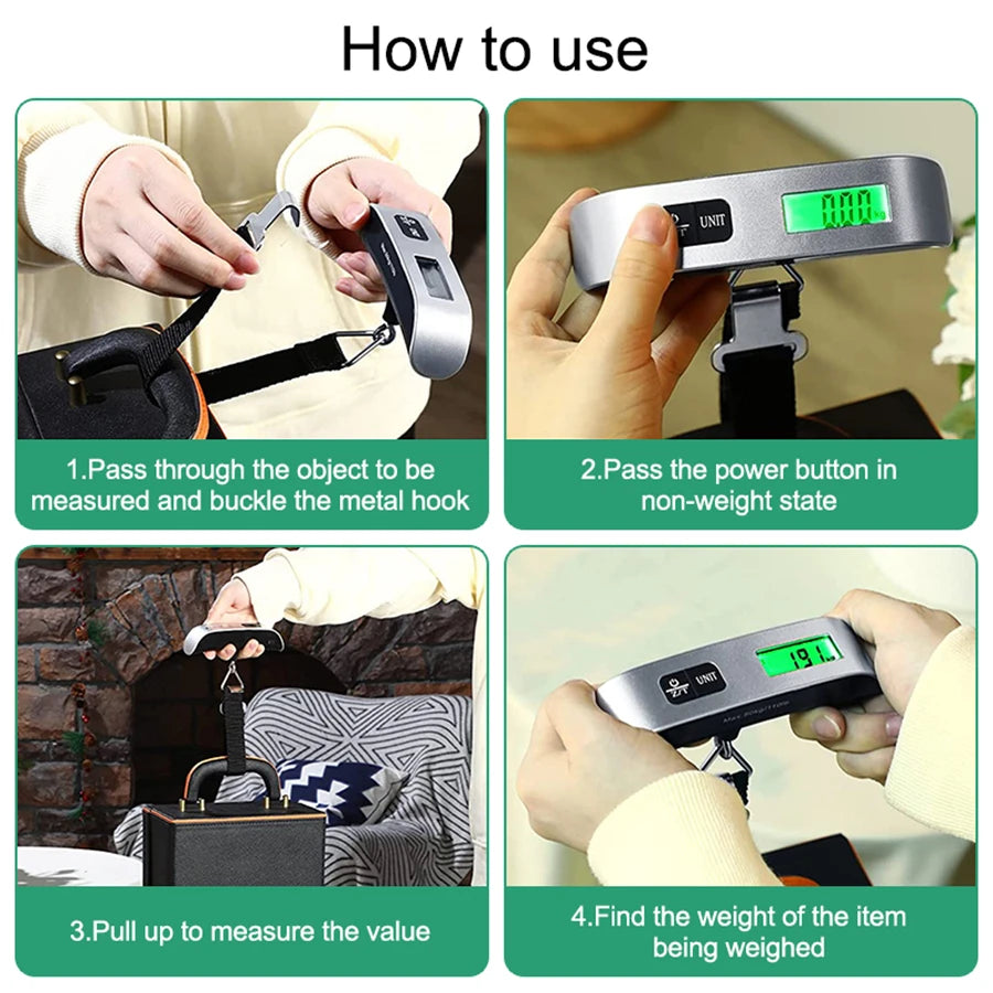TravelWeigh Digital Scale – Portable Luggage Weight Checker (50kg/110lb)  No surprises at the airport. Travel smarter.