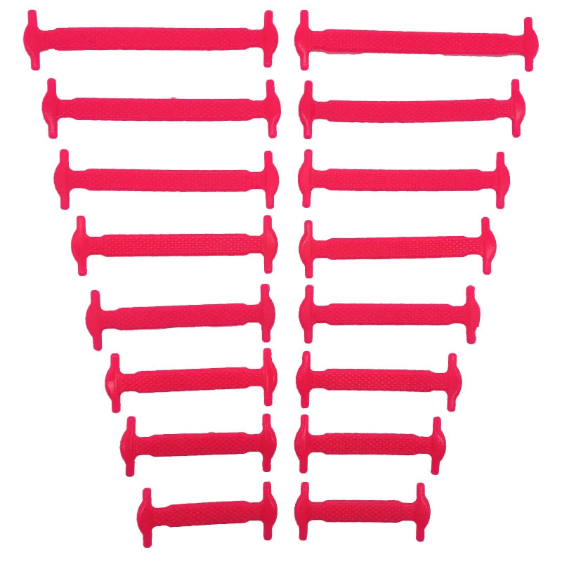 FlexLock Silicone Laces – 16PCS No-Tie Shoelace Set  No tying. No hassle. Just comfort.