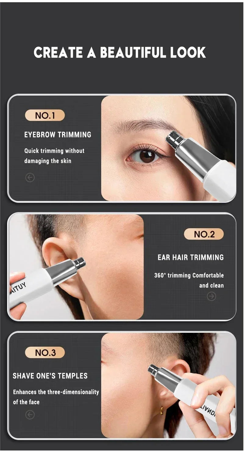 TrimPro 2-in-1 Grooming Kit – Ear, Nose & Eyebrow Trimmer  Precision trimming. Painless comfort. Everyday grooming made easy.