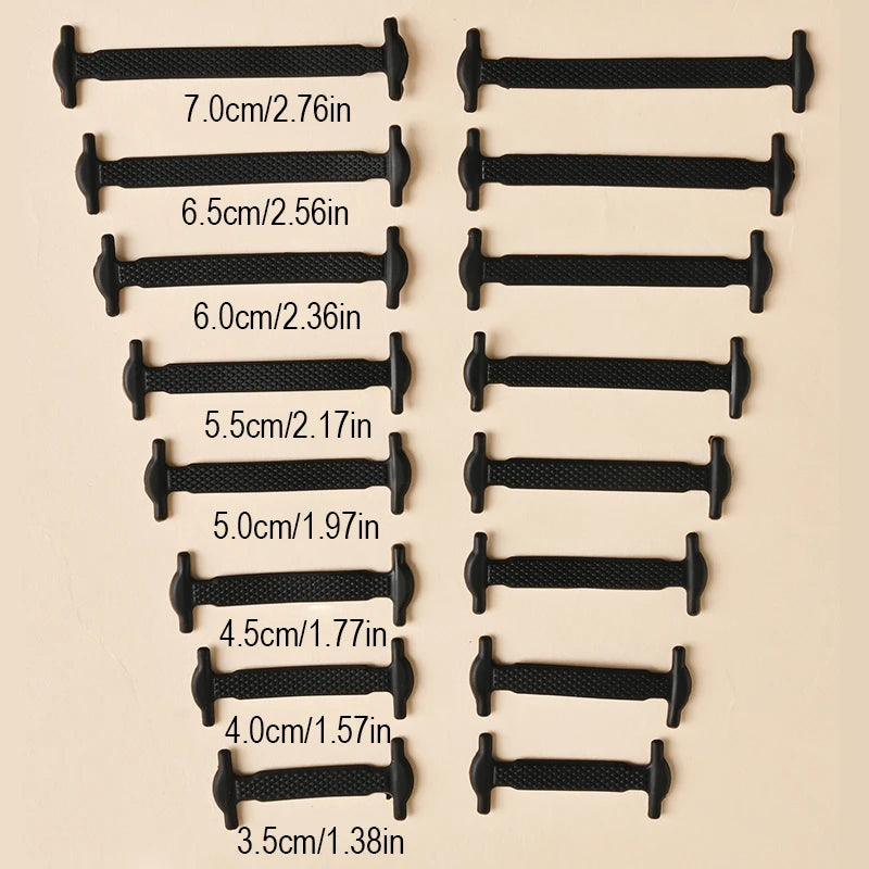 FlexLock No-Tie Laces – 16PCS Silicone Shoelace Set  Slip on. Stay secure. No tying needed.
