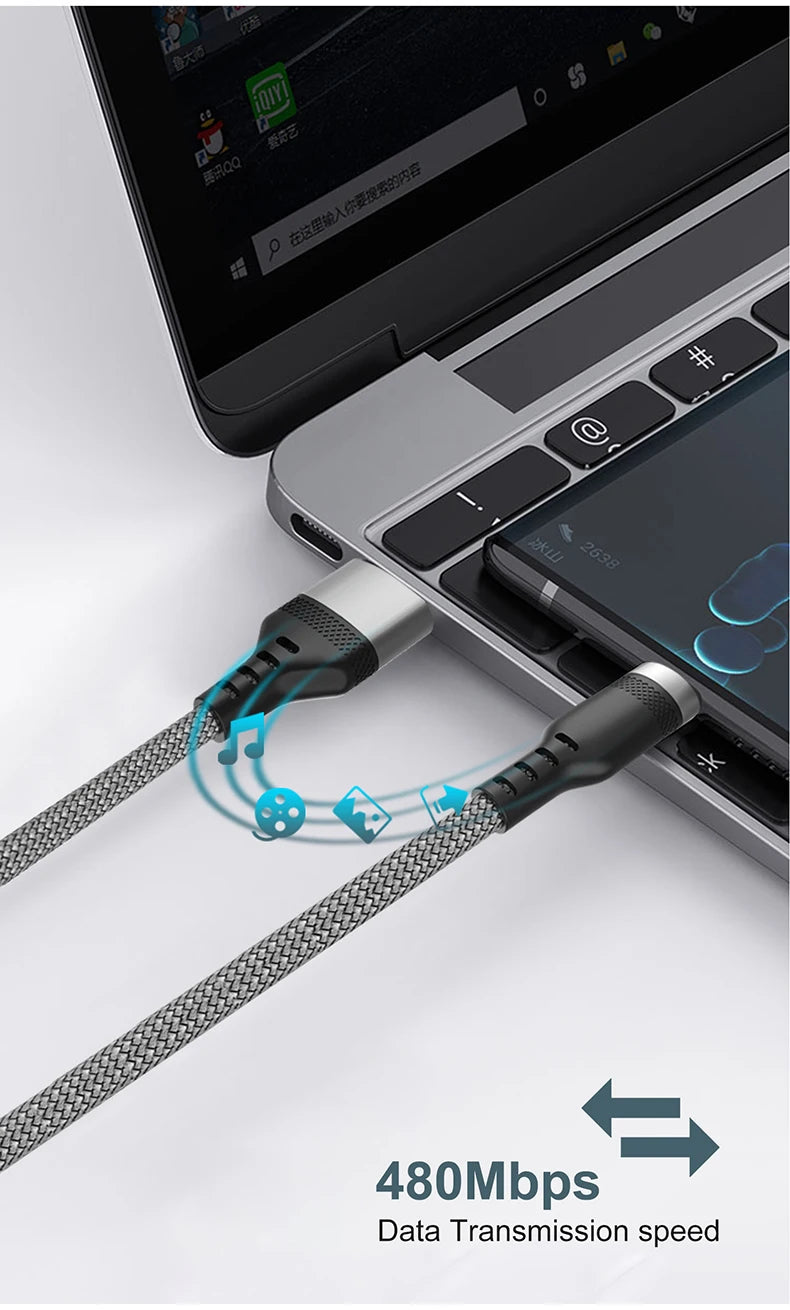UltraCharge 6A USB-C Cable – Fast Charging & Extended Length  Power up faster. Reach further. Charge smarter.