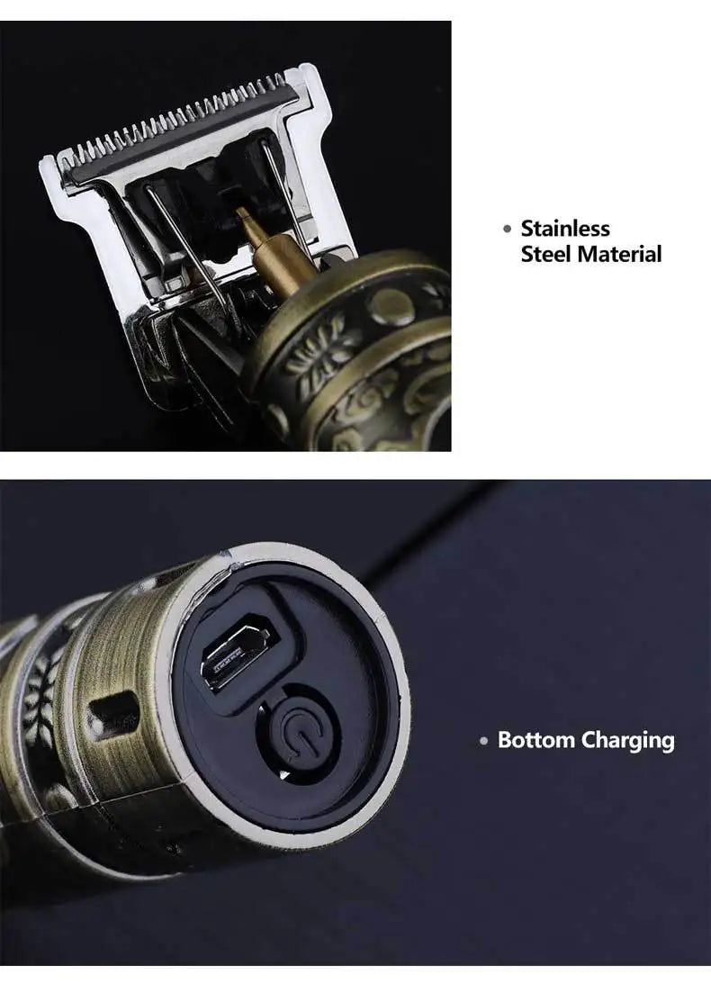 RetroCut T9 Pro Trimmer – Precision Hair & Beard Grooming Kit  Sharp, stylish, and built for professional-level grooming at home.