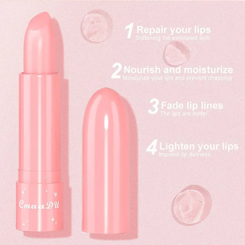 6 Color Waterproof Fruit Color Tinted Shine Changing Moisturizing Nourishing Glow Play Lip Balm lipstick Colour Care