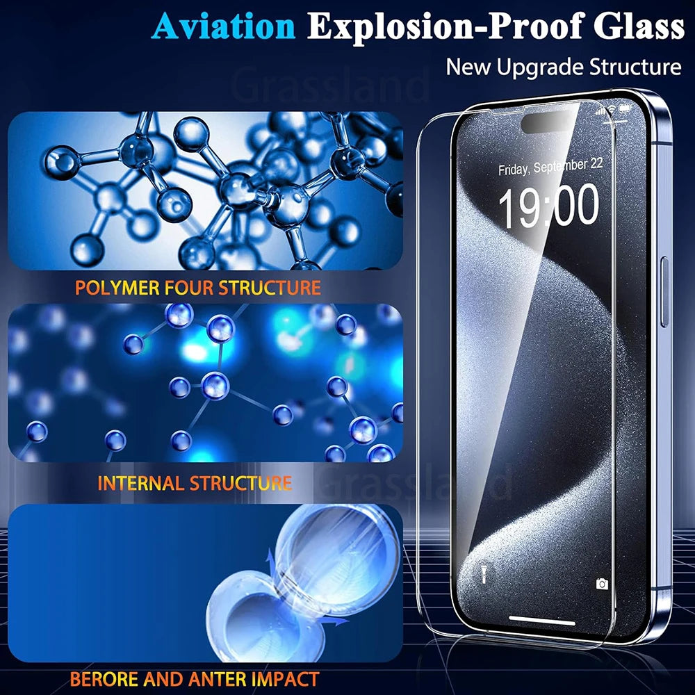 UltraShield Tempered Glass Screen Protector – 4 Pack  Reliable protection for your iPhone. Clear, strong, and easy to apply.