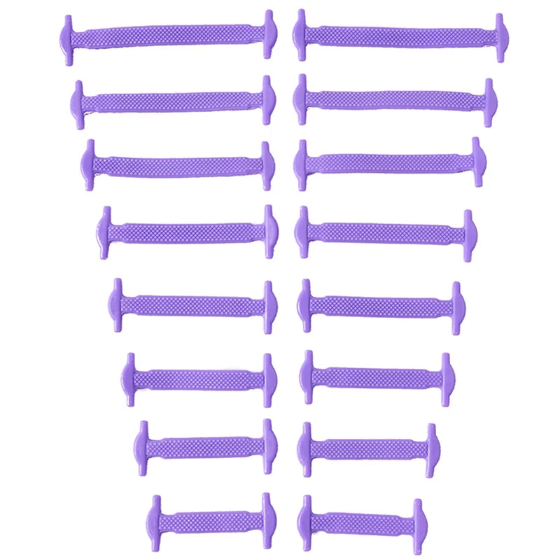 FlexLock Silicone Laces – 16PCS No-Tie Shoelace Set  No tying. No hassle. Just comfort.