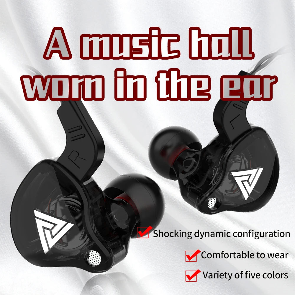 QKZ AK6 HiFi Earphones – 6 Driver In-Ear Headset  Deep bass. Clear sound. Built for everyday performance.
