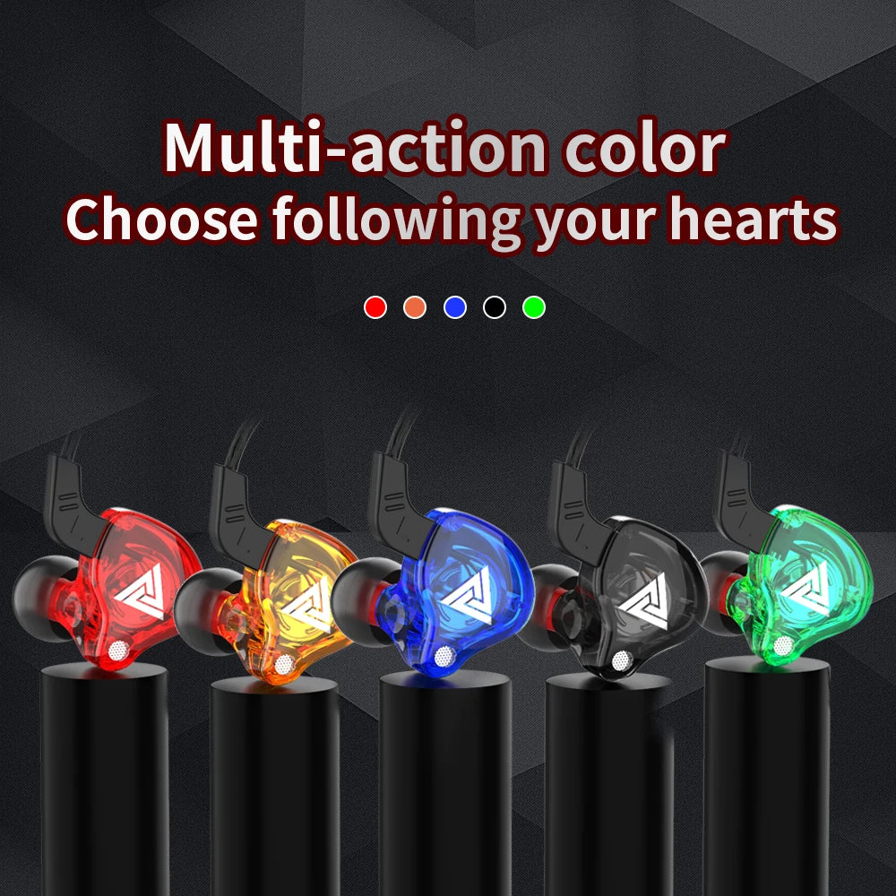 QKZ AK6 HiFi Earphones – 6 Driver In-Ear Headset  Deep bass. Clear sound. Built for everyday performance.