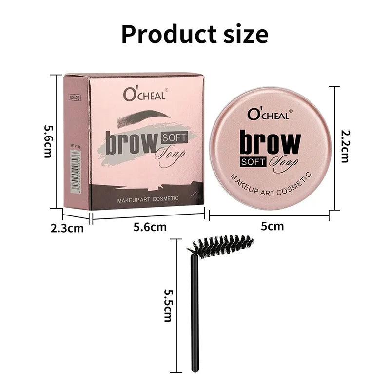 1pc Waterproof 3d Eyebrow Styling Cream Quick-drying Makeup Eyebrow Sculpt Soap Natural Wild Brow Pomade Setting Gel Wax