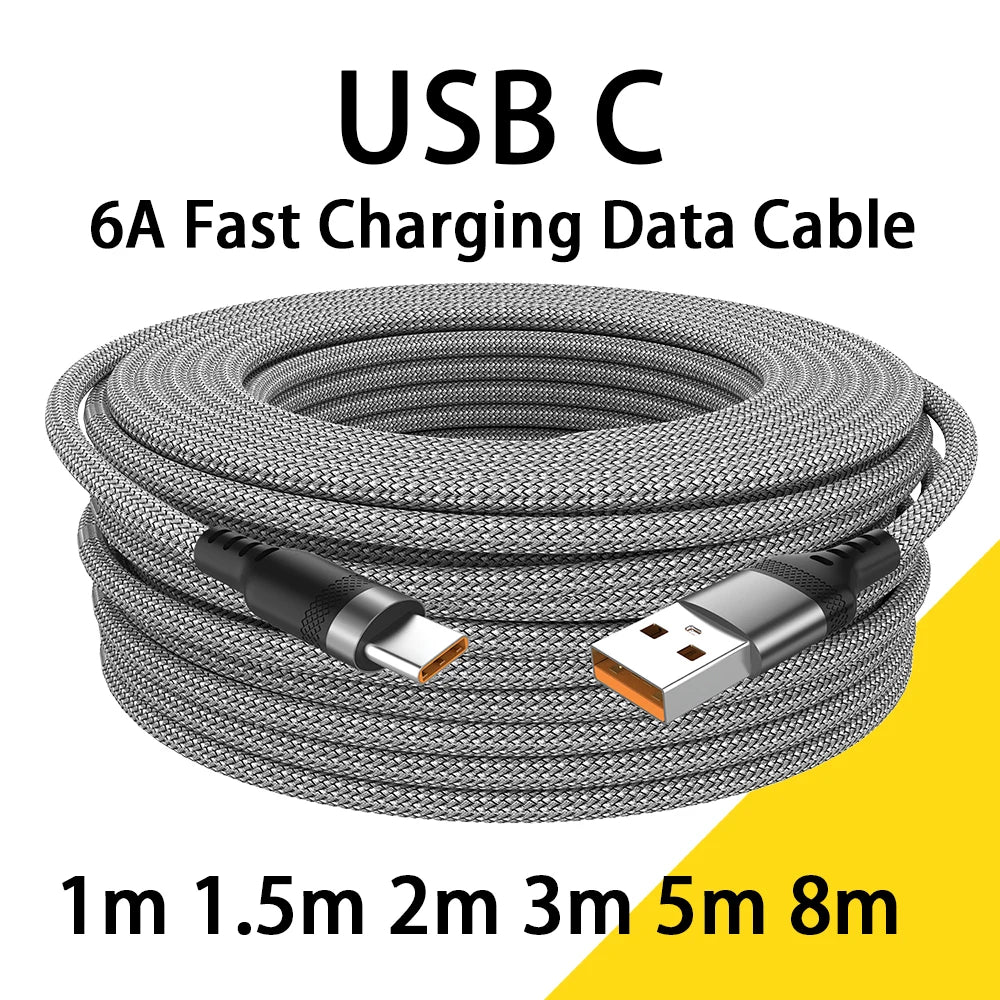UltraCharge 6A USB-C Cable – Fast Charging & Extended Length  Power up faster. Reach further. Charge smarter.