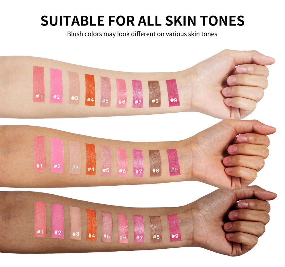 Beauty Liquid Blush Velvet Matte Blusher Face Pigment Lasting Waterproof Natural Cream Cheek Tint Orange Peach Maquiagem 4ml