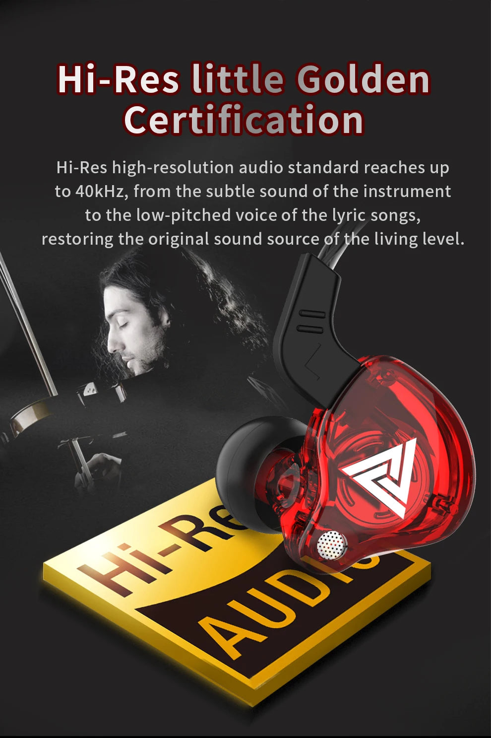 QKZ AK6 HiFi Earphones – 6 Driver In-Ear Headset  Powerful bass. Clear sound. Built for performance.