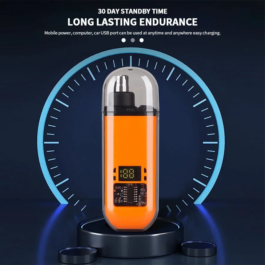 TrimPro 2-in-1 Grooming Tool – Ear, Nose & Eyebrow Trimmer  Clean look. Zero pain. Total precision.