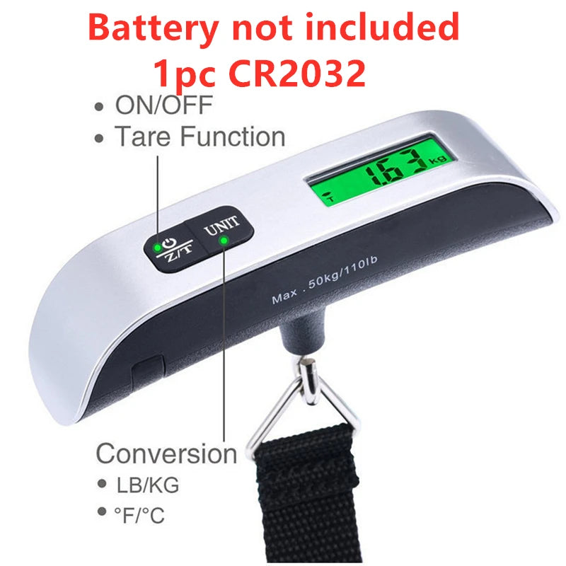 TravelWeigh Digital Scale – Portable Luggage Weight Checker (50kg/110lb)  No surprises at the airport. Travel smarter.