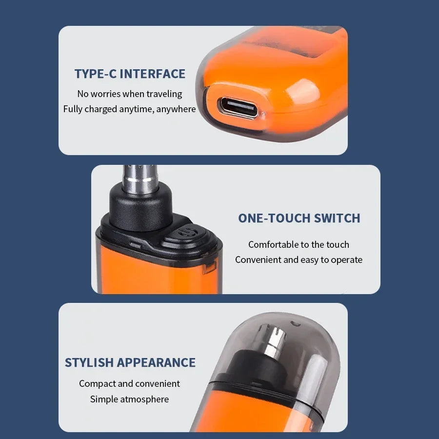 TrimPro 2-in-1 Grooming Tool – Ear, Nose & Eyebrow Trimmer  Clean look. Zero pain. Total precision.