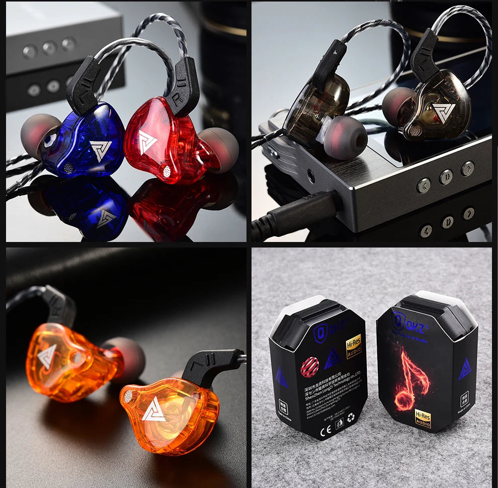 QKZ AK6 HiFi Earphones – 6 Driver In-Ear Headset  Deep bass. Clear sound. Built for everyday performance.