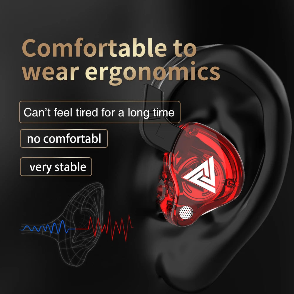 QKZ AK6 HiFi Earphones – 6 Driver In-Ear Headset  Powerful bass. Clear sound. Built for performance.