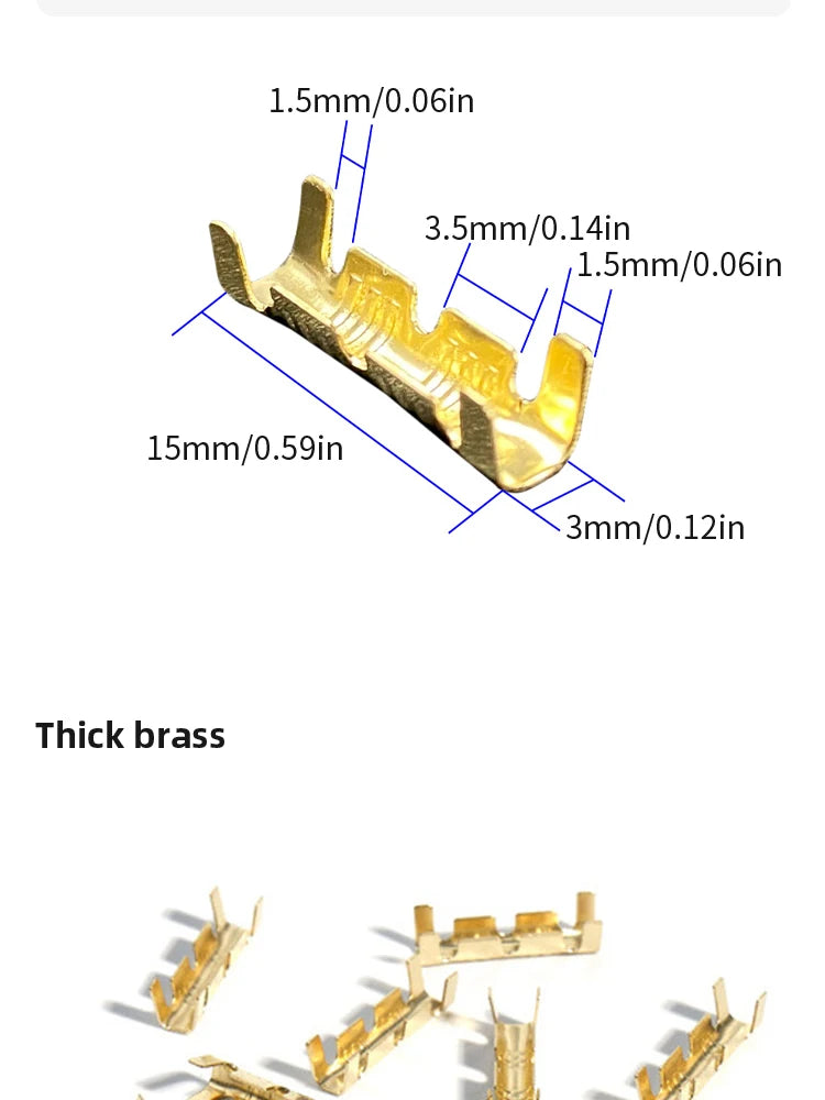 50pcs 100pcs 200pcs Docking Terminal U Type Terminal Tab 0.3 To 1.5mm2 Terminal Block Connector Double Connector Terminal