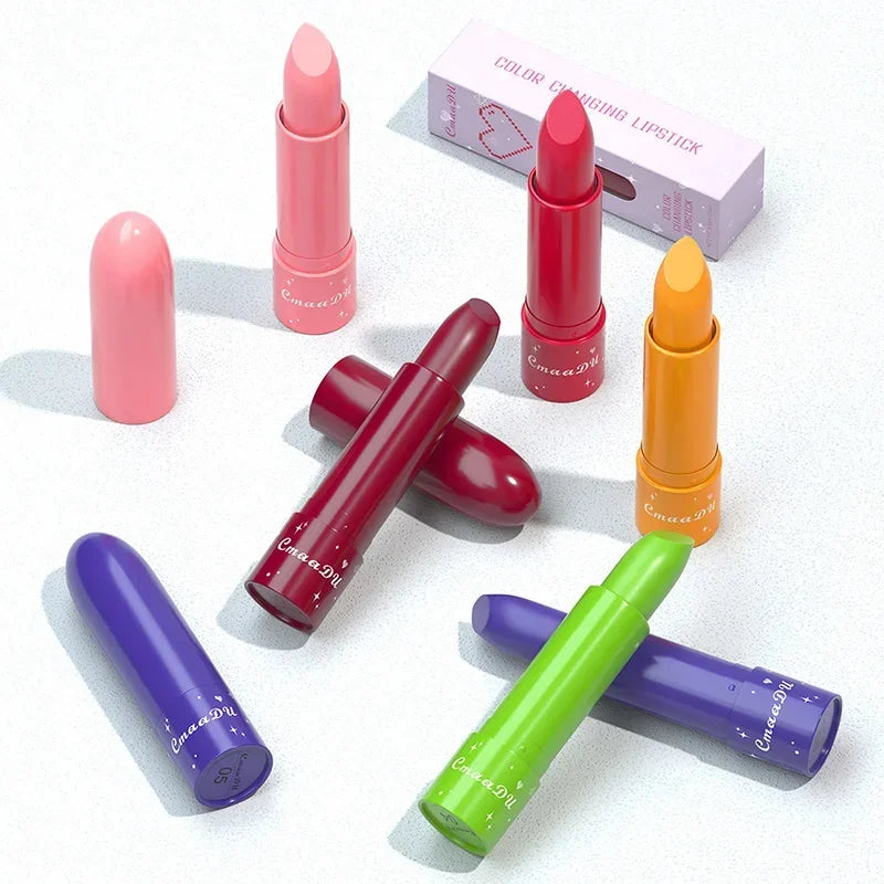 6 Color Waterproof Fruit Color Tinted Shine Changing Moisturizing Nourishing Glow Play Lip Balm lipstick Colour Care
