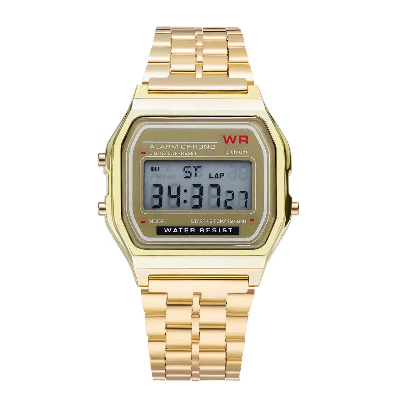 F91W Classic Digital Watch – Steel Band Edition  Timeless look. Everyday function. Effortless style.