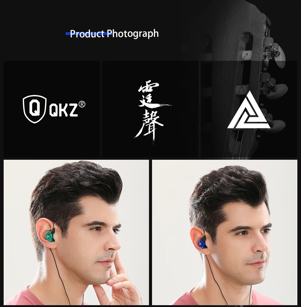 QKZ AK6 HiFi Earphones – 6 Driver In-Ear Headset  Deep bass. Clear sound. Built for everyday performance.