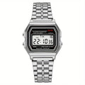 F91W Classic Digital Watch – Steel Band Edition  Timeless look. Everyday function. Effortless style.