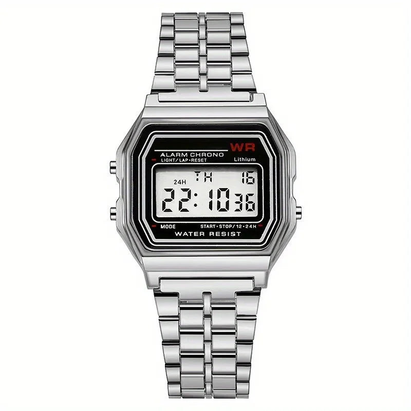 F91W Classic Digital Watch – Steel Band Edition  Timeless look. Everyday function. Effortless style.