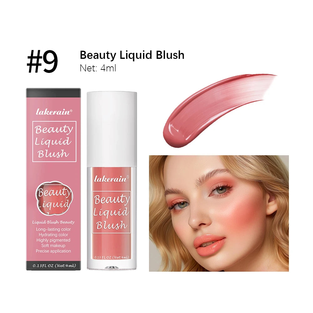 Beauty Liquid Blush Velvet Matte Blusher Face Pigment Lasting Waterproof Natural Cream Cheek Tint Orange Peach Maquiagem 4ml
