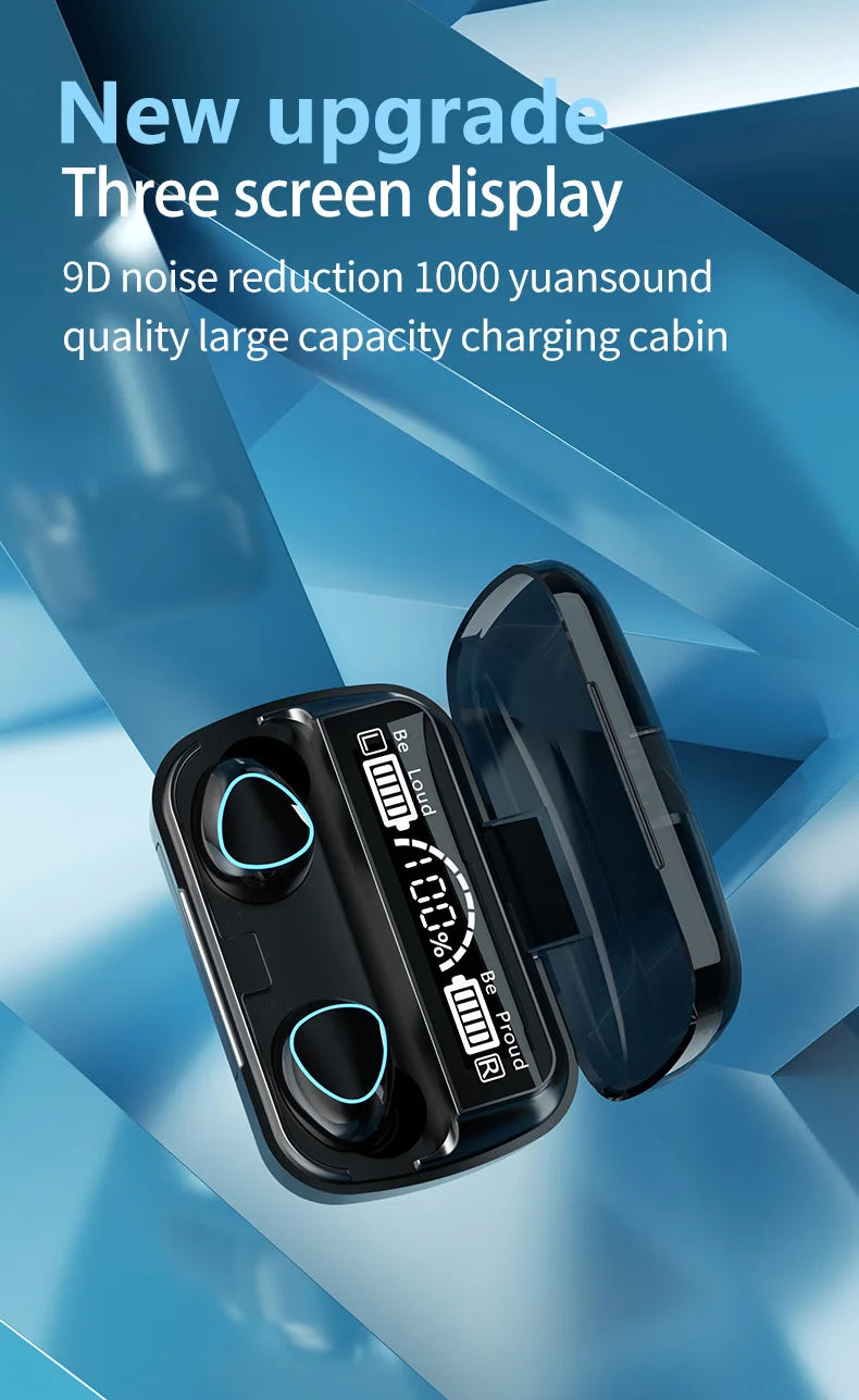 M10 Wireless Earbuds – Power Bank Charging & Deep Bass Sound  More than earbuds—your music, calls, and power on the go.