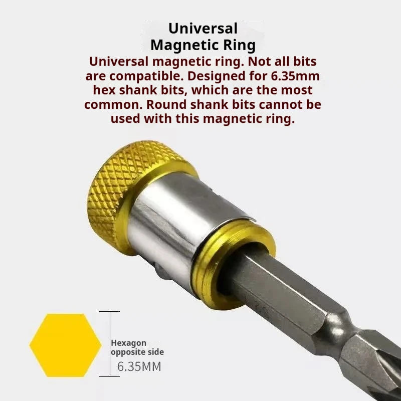 MagniGrip Ring – Magnetic Screwdriver Bit Holder  Stronger grip. Faster work. Zero dropped screws.