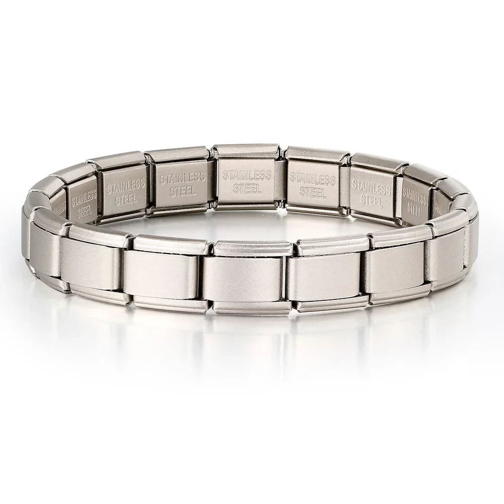 CharmLink Bracelet – 9mm Italian Stainless Steel Chain  Build your story. Wear your style. Personalize your look.
