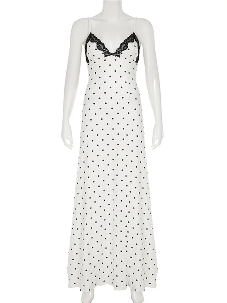 LaceAura Maxi Dress – V-Neck Backless Elegance  Graceful, feminine, and effortlessly captivating.