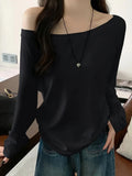 SoftMuse Oversized Tee – Off-Shoulder Korean Style Top  Relaxed fit. Effortless style. Everyday comfort.