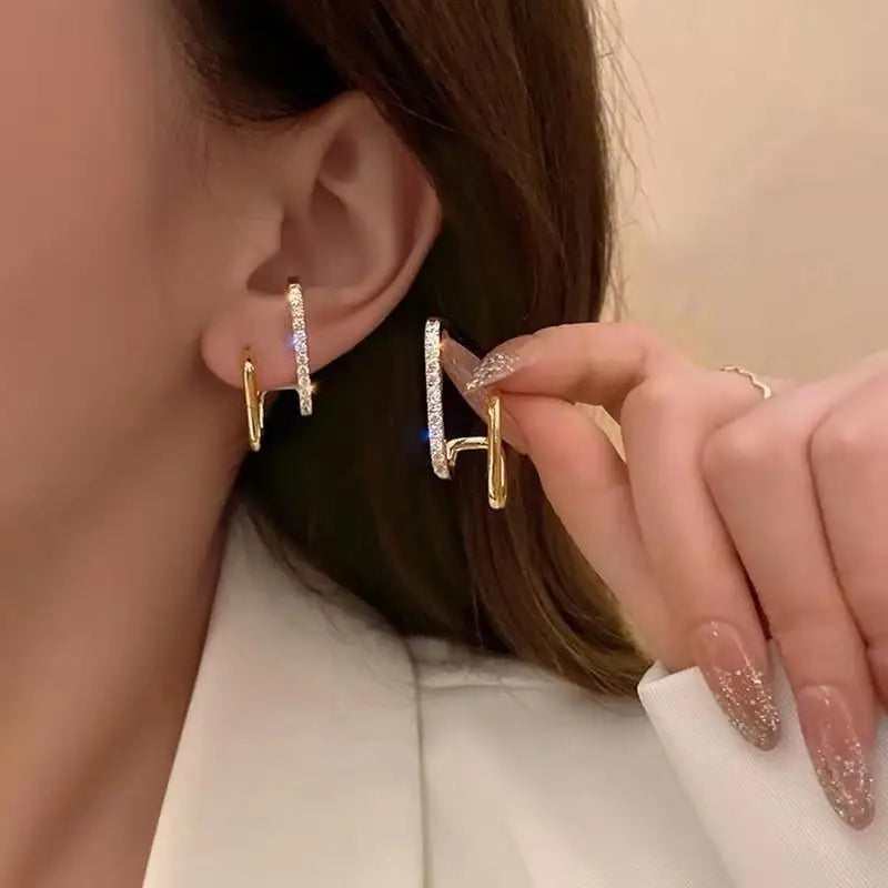 Crystal Heart Hoops – 925 Silver Needle Earrings  Soft sparkle. Sweet charm. Everyday luxury.