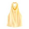 HalterChic Vest – Backless Waistcoat Top  Sharp style. Open back. Effortless elegance.