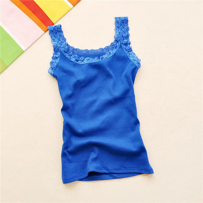 LaceMuse Sleeveless Top – Elegant Lace Summer Tank  Soft, delicate, and effortlessly feminine.
