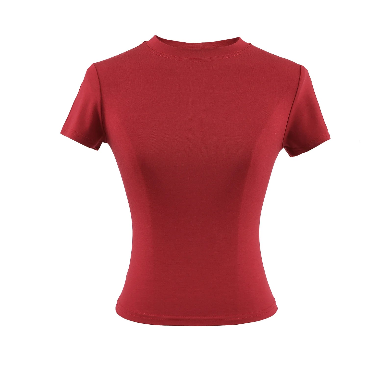 SlimMuse Tee – Y2K Solid Fit Top  Simple style. Sculpted fit. Everyday confidence.