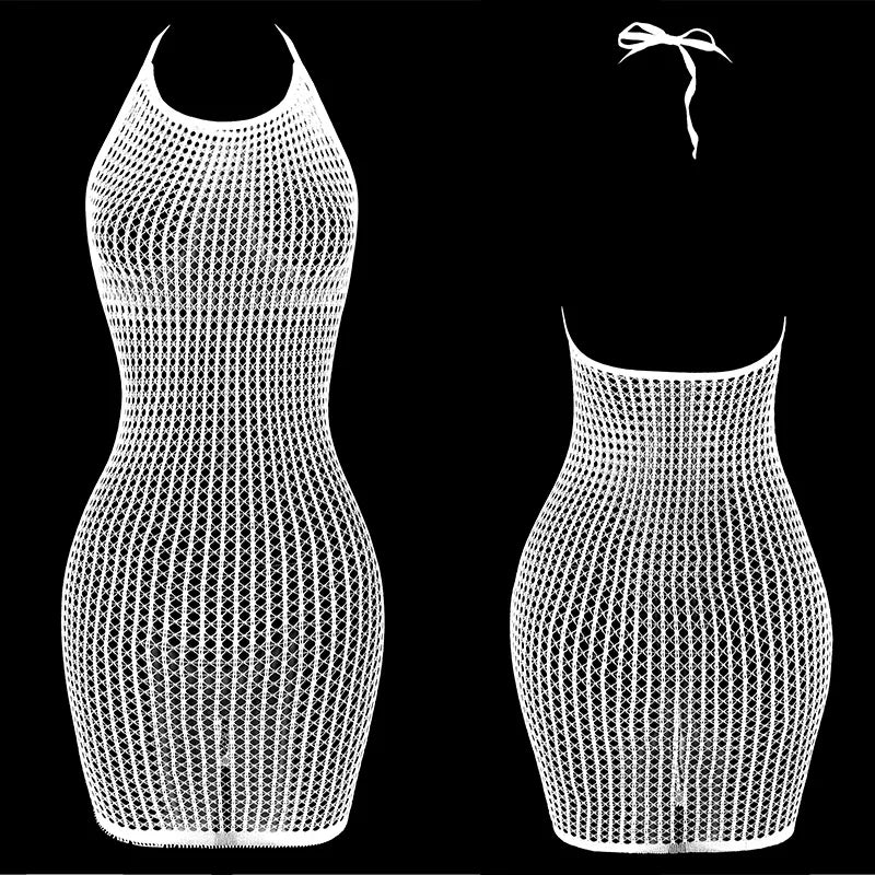 SeaLure Fishnet Cover-Up – Sheer Bodycon Beach Dress  Daring, lightweight, and made to stand out.