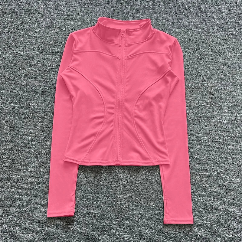 FlexFit Sport Jacket – Long Sleeve Workout Top  Lightweight feel. Sleek fit. Built for movement.