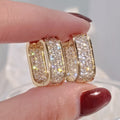 Bling Aura Hoops – CZ Luxury Statement Earrings  Maximum shine. Minimal effort. Pure elegance.