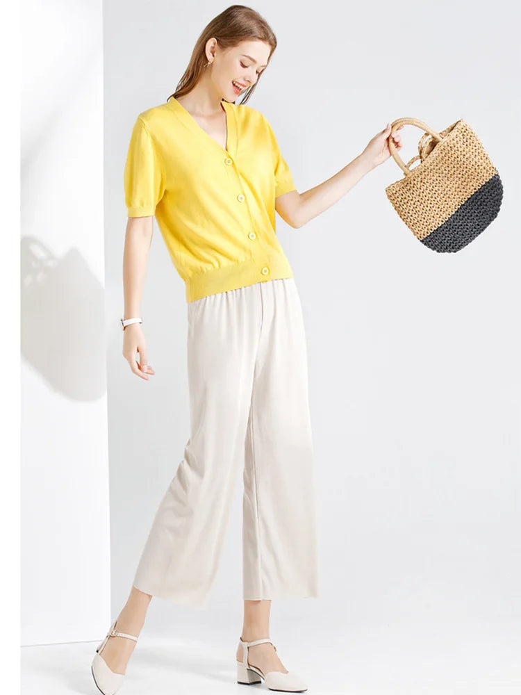 SilkBreeze Wide Leg Pants – Ice Silk Summer Trousers  Light feel. Flowing fit. Effortless comfort.