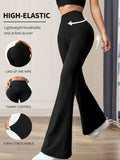 Flare Sculpt Pants – High-Waist Slim Flared Trousers  Sleek waist. Flared finish. Effortless elegance.
