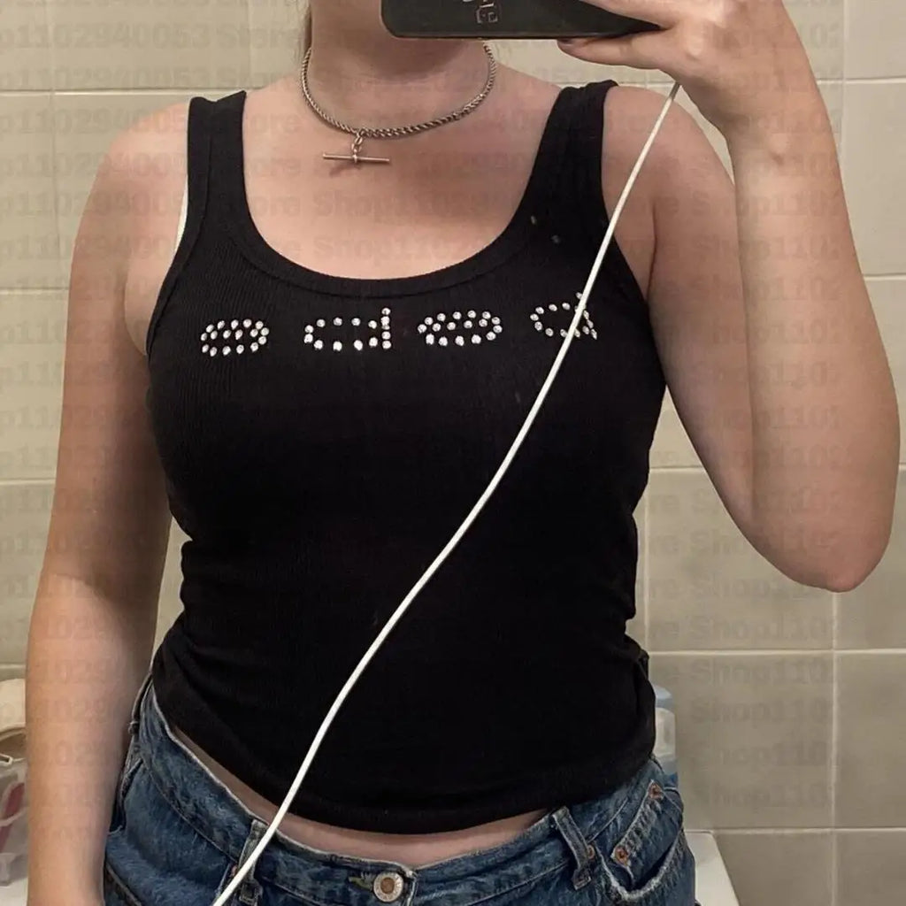 Rebel Core Baby Tee – Vintage Letter Print Crop Top  Bold attitude. Retro vibes. Street-ready style.