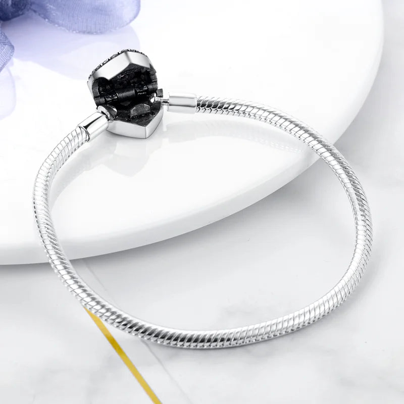 Peach Love Bracelet – S925 Silver Heart Charm  Sweet sparkle. Personal touch. Made with love.