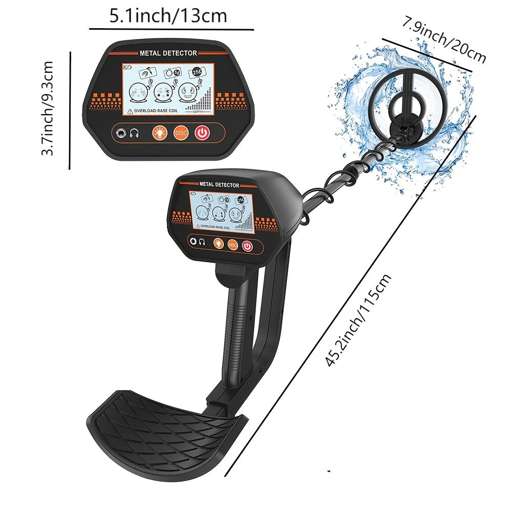 1st 12.7 cm Deep Coin Size Objects, 91.44 cm Deep Larger Objects Handheld Underground Metal Detector, High Sensitivity Beach Treasure Finder