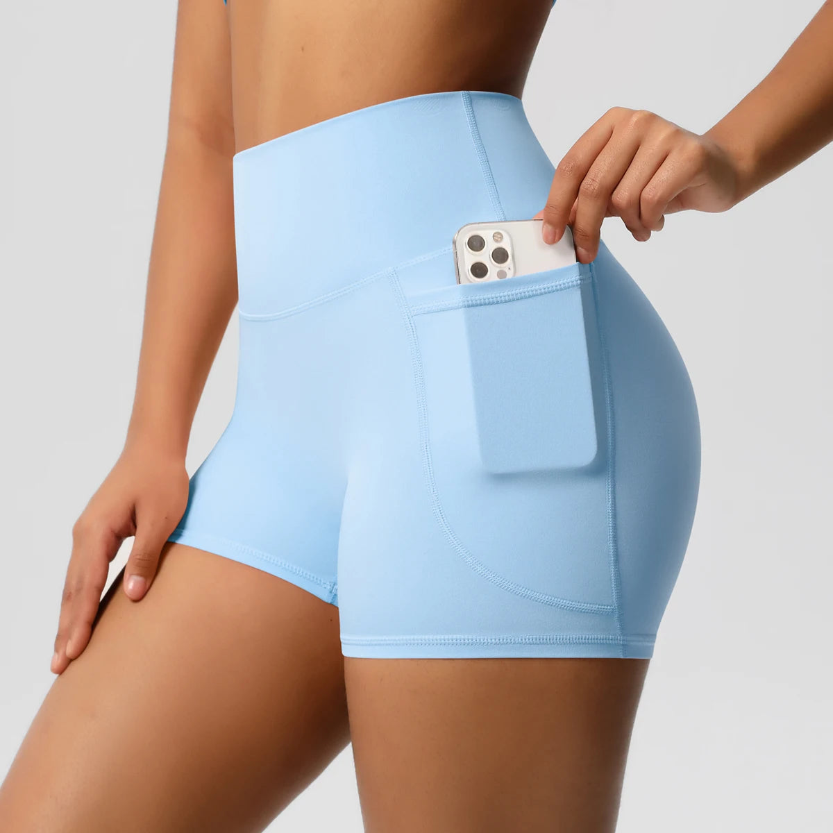 PocketFlex Gym Shorts – High-Waist Squat-Proof Fit  Train hard. Move freely. Stay confident.