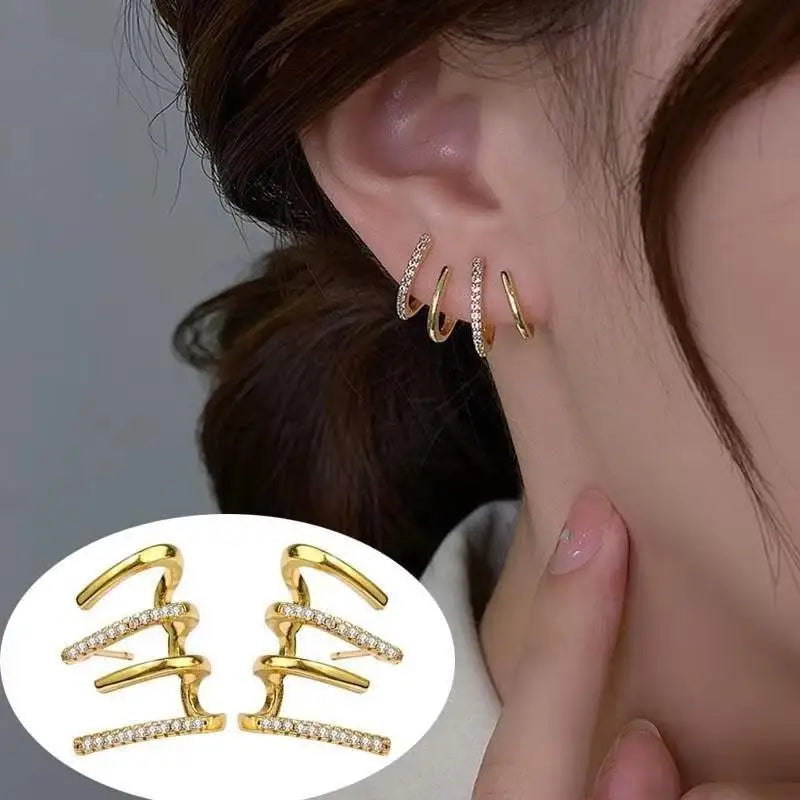 Crystal Heart Hoops – 925 Silver Needle Earrings  Soft sparkle. Sweet charm. Everyday luxury.