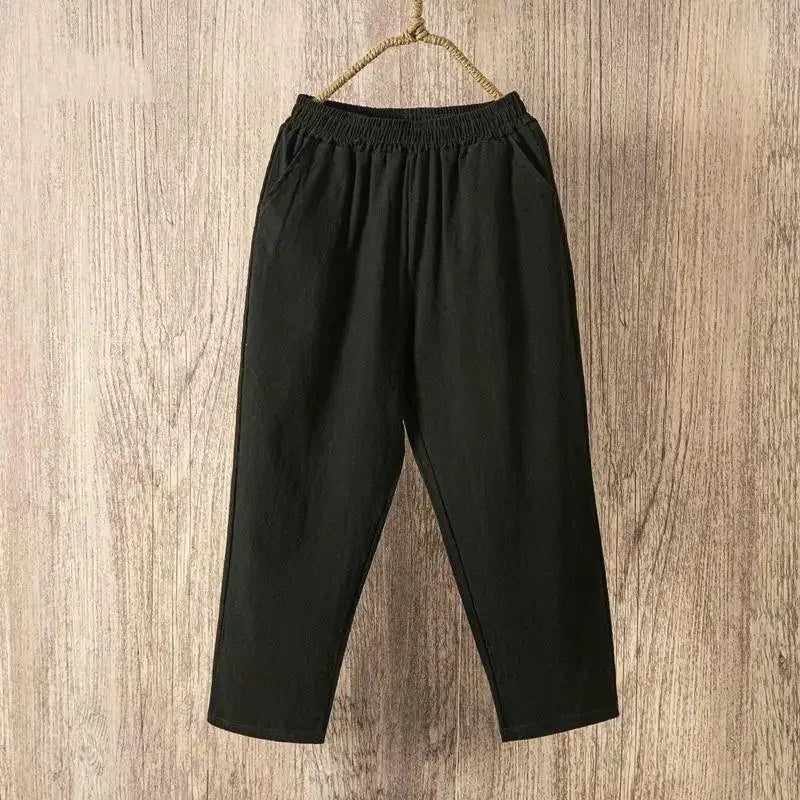 LinenEase Harem Pants – Casual Elastic Summer Trousers  Relaxed comfort with effortless summer style.