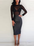 SheerLuxe Turtleneck – Transparent Mesh Long Sleeve Top  Elegant sheer. Sleek silhouette. Effortless allure.