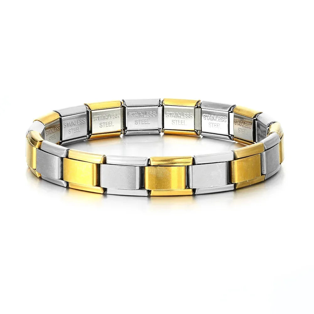 CharmLink Bracelet – 9mm Italian Stainless Steel Chain  Build your story. Wear your style. Personalize your look.