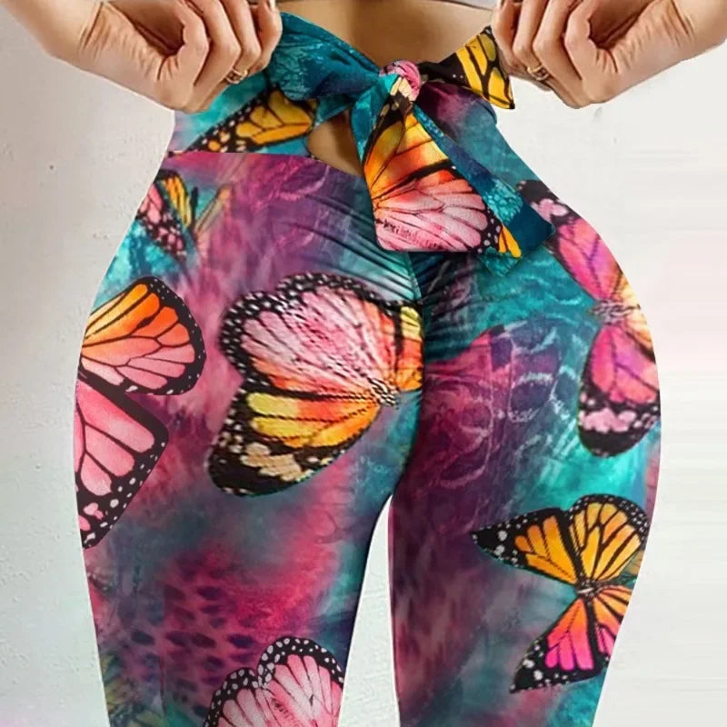 ButterflySculpt Leggings – High-Waist Bowknot Fit  Feminine detail. Sculpted shape. Confident movement.